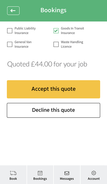 Client confirm booking